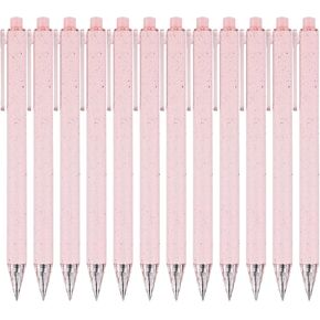 RIANCY Premium Pink Gel Pens - Smooth Writing, Quick Dry, Set of 12 - Ideal for Journaling, Note-Taking, Art Supplies