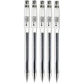 Pilot Hi-Tec-C 05 Gel Ink Pen, Fine Point 0.5mm, Black Ink, LH-20C5, Value Set of 5