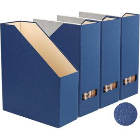 Magazine Holder - File Holder and Desk Organizer, Paperboard Book Organizer and Storage Box for Documents, Magazine Holder Rack for Classroom, Home, and Office (Leaf Green, 2-Pack)