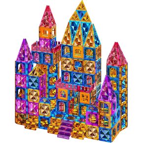 SNAEN Magnet Building Tiles for Kids Ages 3-5 4-8, 102 Pieces Educational Magnet Toys for 3 4 5 6 7 8 Years Old Boys, 3D Magnet Building Toy, Creative Play for Ages 5-7, Toddler Toy Gifts