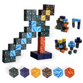 Magnetic Blocks(48PCS) Build Mine World, Magnet World Building Set Creative & Thinking Gifts for Boys Girls 3-10 on Birthday, Halloween & Christmas Day