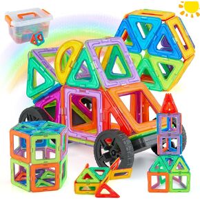 Miereirl Toddler Magnetic Toys, Magnetic Building Sticks and Magnetic Ball for Kids Ages 4+, 36PCS Educational Montessori Magnet Toys Sensory Activities Gift for Boys and Girls