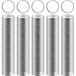 Yopay 1000 Pack Stainless Steel Split Rings, 0.47"/ 12mm Key Rings, Crystal Chandeliers Connectors for Curtain, Suncatchers, Garland, Necklaces, Earrings, Craft Ideas