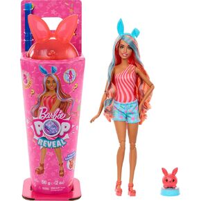 Barbie Pop Reveal Series Doll & Accessories Set, Shakes Series, Scented Bright Bunny Scented Fashion Doll & Pet, 8 Surprises Include Color Change