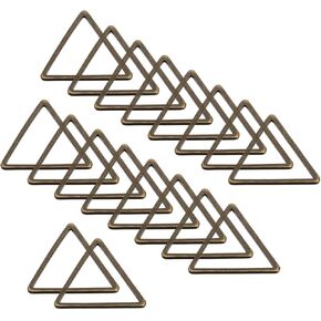 PATIKIL Beading Hoop Earrings, 60 Pcs Triangle Beading Findings Copper Hoop Earring for DIY Crafts Making Earring Necklace Making(29mm, Silver)
