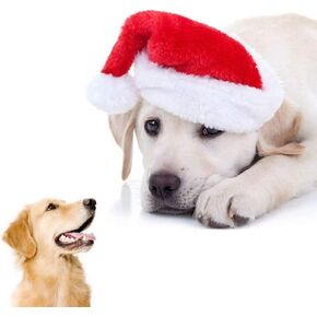 Pet Christmas Hats Cat Santa Hats,Dog Cat Pet Santa Hats for Cat Puppy Dog, Red Christmas Hats