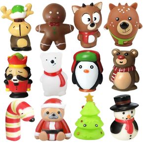 ArtCreativity Christmas Figurines for Kids – Pack of 12 Tiny Christmas Figures, Holiday Stocking Stuffers, Christmas Bath Toys, Christmas Themed Toys, Perfect Party Favors and Goodie Bag Fillers