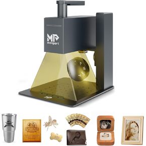Monport 6W Laser Engraver,Portable Handheld Laser Engraving Machine,0.01mm High Precision 5000mm/s High Speed Laser Marking Machine for Wood,Leather,Cardboard,Kraft,Aluminum,Stainless Steel etc.