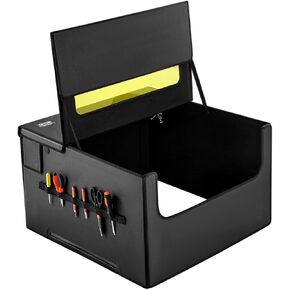 VEVOR Enclosure 31.5 x 31.5 x 19.6, Flame Retardant and Fireproof Cover, with Exhaust Fan and Pipe, Insulates Smoke, Noise and Eye Protection, Fits for Most Laser Engraver, Black