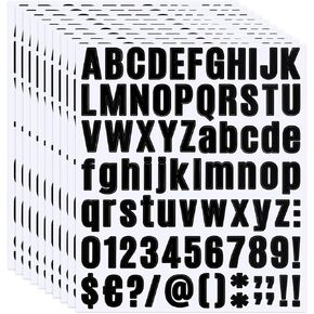12 Pcs Letter Stickers, 24 Set Self Adhesive Alphabet Stickers, 1 Inch 2 Inch Waterproof Vinyl Letters for Water Bottles Bulletin Board Classroom Decorations (12 Colors)
