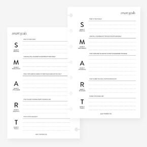 Mini Happy Planner SMART Goals Planner Insert Agenda Refill for 7-Discs Notebook 4.6 x 7