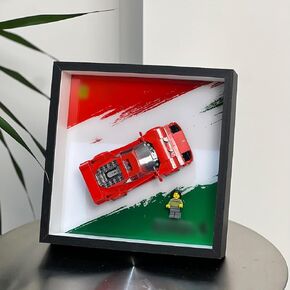 iLuane Display Wallboard for Speed Champions Ferrari F40 Supercar 76934, Adult Collectibles Wall Mount (Only Display Wallboard)