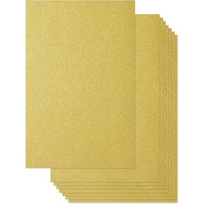 Best Paper Greetings 24 Sheets Gold Glitter Paper Cardstock for DIY Crafts, Card Making, Invitations, Double-Sided, 250gsm (8 x 12 In)