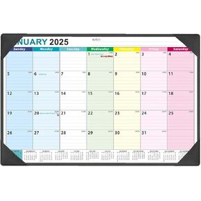Large Desk Calendar 2025-2026 17'' X 22'' with Desktop Mat, 18 Months Desktop Calendar from JAN 2025 - JUN 2026, Blotter Calendar for Office School Home