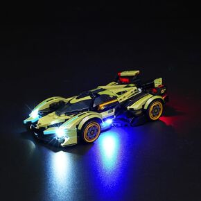 LED Lighting Kit for Lego Lamborghini Lambo V12 Vision GT Super Car Set, LED Light Compatible with Lego 76923 Building Block Models (Not Include Lego Set)