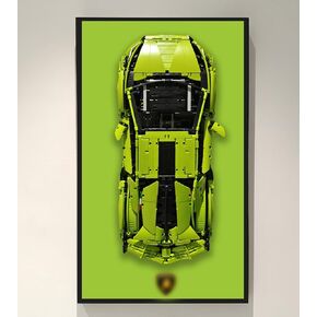 Display Wallboard for Lego Technic Lamborghini Sián FKP 37 42115, Compatible with Lego Lamborghini Cars, Gift Ideas for Lego Car Wall Mount Enthusiasts,19.7 x 31.5 in, Only Display Wallboard