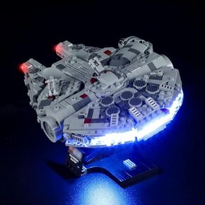 LED Light Kit Compatible with Lego 75257 The Rise of Skywalker Millennium Falcon Starship Building Model (Model Set Not Included)
