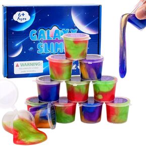 Galaxy Slime Kit 40 Pack, Mini Putty Slime Christmas Party Favor for Kids Girls Boys, Soft, Stretchy&Non-Sticky, Stress Relief Colorful Slime Pack Toy for Kids Goodie Bag Stuffers