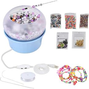 Shop LC Green Electric Bead Spinner Kit with 2 Big Eye Beading Needles & Accessories - Clay Bead Spinner for Jewelry Making Necklace Bracelet Maker Machine Waist Beads Birthday Gifts