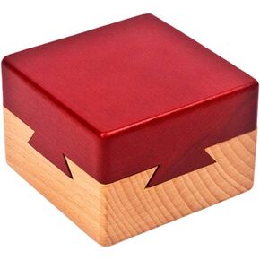 Ahyuan 3D Wooden Brain Teaser Magic Drawers Jewelery Gift Box Logic Puzzle Cube Toy for Children and Adults