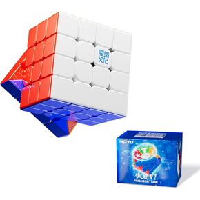 Moyu Aosu V7 4x4 Magnetic Speed Cube, 4 by 4 Flagship Edition Cube, 96 Magnets, Anti-Stick Design Adjustable Elasticity Stickerless Magnetic Cube (Standard)