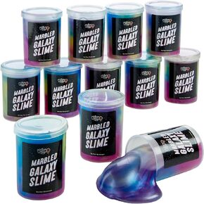 Kicko Marbled Unicorn Color Slime - 24 Pack Colorful Galaxy Sludge - Gooey Fidget Set for Sensory and Tactile Stimulation, Stress Relief, Party Favor, Educational Game