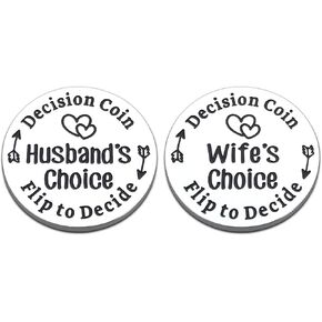 Funny Valentines Day Gifts for Him Her I Love You Gifts Anniversary Birthday Present for Husband Boyfriend Wife Girlfriend Pocket Love Token Double-Sided Decision Coin Stocking Stuffers for Men Women