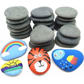 120PCS Painting Rocks, DIY Rocks Flat & Smooth Kindness Rocks for Arts, Crafts, Decoration, Medium/Small/Tiny Rocks for Painting,Hand Picked for Painting Rocks…