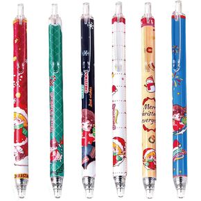 6 Pcs Cute Panda Retractable Pens Cartoon Panda Pen 0.5mm Black Ink Pen Writing Pens Gel Ink Pens Aesthetic Pens Office School Supplies for Girls Boys Women Men (6Pcs Panda)