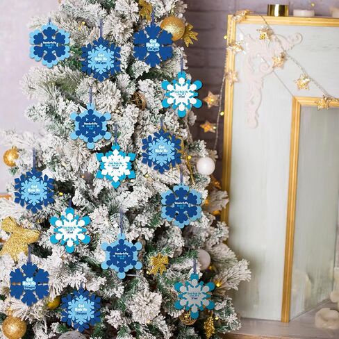 36 Pieces Christmas Religious Snowflake Craft DIY Winter Snowflake Ornaments Bulk Craft Christian Jesus Faith Winter Crafts for Winter Xmas Sunday School Church Party Classroom Activities in Saudi Arabia