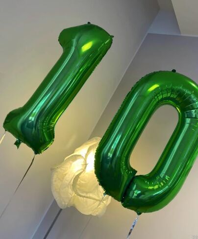 بالون أسود رقم 2 مقاس 40 بوصة، عدد 2 بالون، زينة عيد الميلاد الثاني للأطفال البنات والأولاد والأطفال الصغار in Saudi Arabia