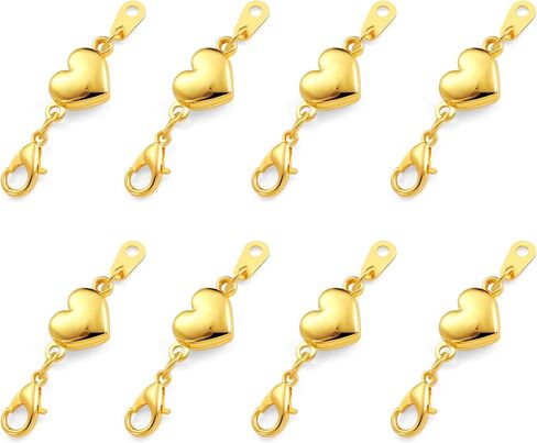 14K Gold Magnetic Necklace Clasps and Closures Magnetic Jewelry Clasps for Necklaces Bracelet Gold Magnetic Bracelet Clasps and Closures Necklace Extendrs Gold（8 PCS） in Saudi Arabia