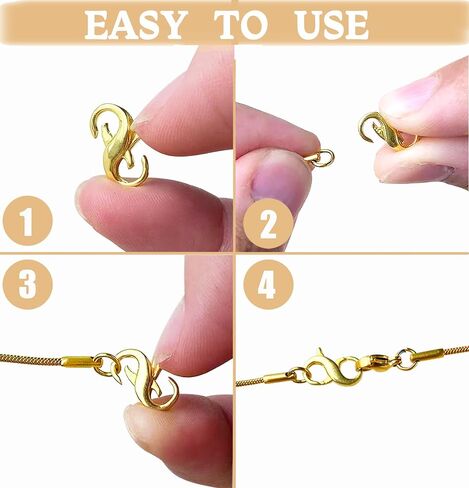 Dailyacc Double Opening Lobster Clasp 316 Stainless Steel Silver and Gold Pleted Necklace Bracelet Extender Clasps and Closures for DIY Jewelry in Kuwait