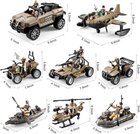 58-in-1 Army Men Toys for Boys 4-7 6-8 8-12, Military Truck/Helicopter/Kayak Boat/Motorcycle/ Army Men Action Figures/Weapon Gears, Army Toys for Boys Kids Birthday Gifts Party Favors in Saudi Arabia
