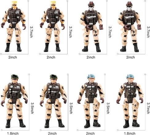 58-in-1 Army Men Toys for Boys 4-7 6-8 8-12, Military Truck/Helicopter/Kayak Boat/Motorcycle/ Army Men Action Figures/Weapon Gears, Army Toys for Boys Kids Birthday Gifts Party Favors in Saudi Arabia