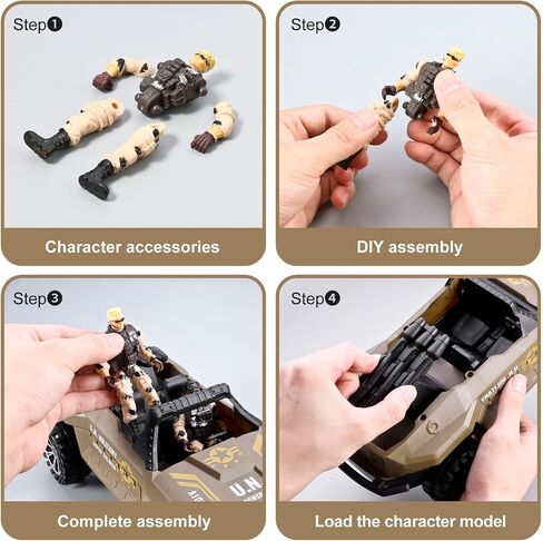 58-in-1 Army Men Toys for Boys 4-7 6-8 8-12, Military Truck/Helicopter/Kayak Boat/Motorcycle/ Army Men Action Figures/Weapon Gears, Army Toys for Boys Kids Birthday Gifts Party Favors in Saudi Arabia