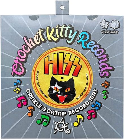 Crinkle and Catnip Record Cat Mat - 11 inches Rainbow Color Plush Stress Reliever & Mental Stimulation (Elvis Purrsley) in Saudi Arabia