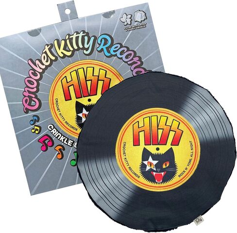 Crinkle and Catnip Record Cat Mat - 11 inches Rainbow Color Plush Stress Reliever & Mental Stimulation (Elvis Purrsley) in Saudi Arabia