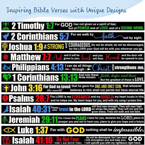 kilofly 12/24-Pack Christian Bible Verse Silicone Wristbands Scripture Bracelets in Kuwait