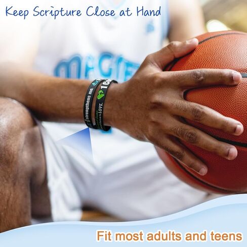 kilofly 12/24-Pack Christian Bible Verse Silicone Wristbands Scripture Bracelets in Kuwait