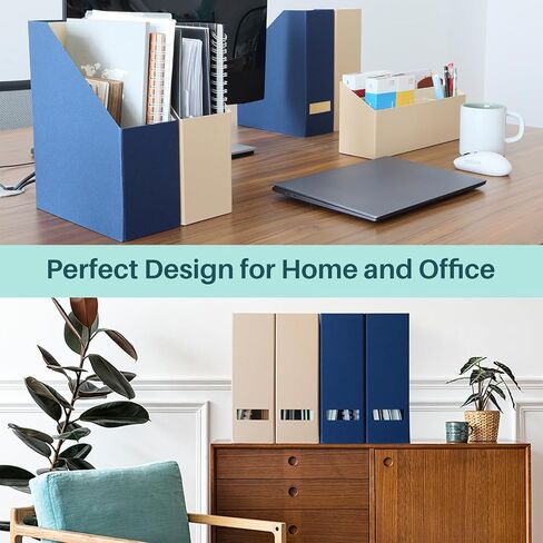 Magazine Holder - File Holder and Desk Organizer, Paperboard Book Organizer and Storage Box for Documents, Magazine Holder Rack for Classroom, Home, and Office (Leaf Green, 2-Pack) in Saudi Arabia