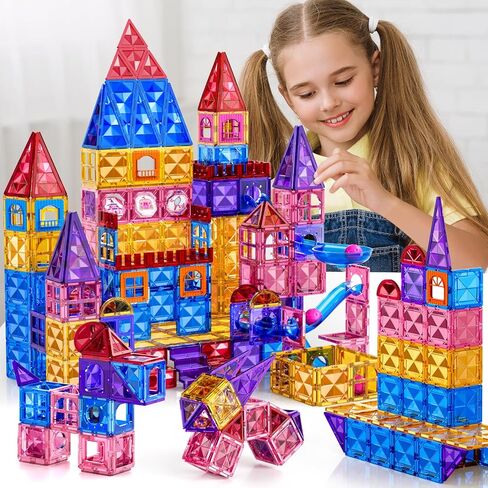 البلاط المغناطيسي للأطفال الصغار الذين تتراوح أعمارهم بين 3-5 4-8 8-10، لبنات البناء المغناطيسية للأطفال الذين تتراوح أعمارهم بين 4-8 8-12، ألعاب مكعبات البناء التعليمية للأطفال الصغار هدايا عيد الميلاد عيد الميلاد in Kuwait