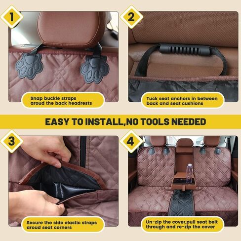njnj Backseat Cover for Dogs in Car,Dog Hammock for Car,Truck Seat Cover for Dogs,Car Seat Protector for Dogs,Hard Bottom Car Seat Cover for Dogs,Dog Mat for Car in Saudi Arabia