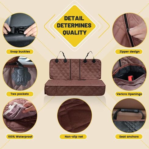 njnj Backseat Cover for Dogs in Car,Dog Hammock for Car,Truck Seat Cover for Dogs,Car Seat Protector for Dogs,Hard Bottom Car Seat Cover for Dogs,Dog Mat for Car in Saudi Arabia