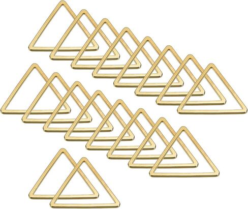 PATIKIL Beading Hoop Earrings, 60 Pcs Triangle Beading Findings Copper Hoop Earring for DIY Crafts Making Earring Necklace Making(29mm, Silver) in Saudi Arabia