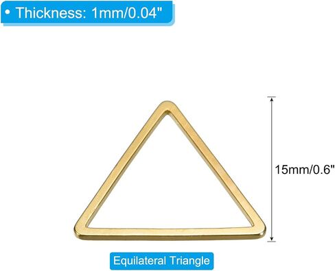 PATIKIL Beading Hoop Earrings, 60 Pcs Triangle Beading Findings Copper Hoop Earring for DIY Crafts Making Earring Necklace Making(29mm, Silver) in Saudi Arabia