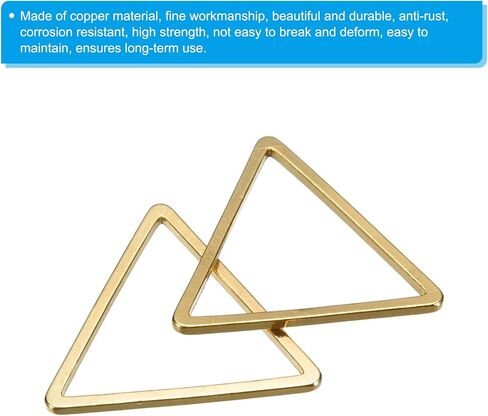 PATIKIL Beading Hoop Earrings, 60 Pcs Triangle Beading Findings Copper Hoop Earring for DIY Crafts Making Earring Necklace Making(29mm, Silver) in Saudi Arabia