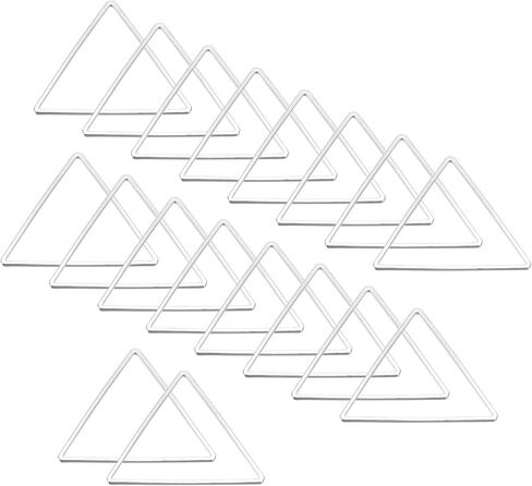 PATIKIL Beading Hoop Earrings, 60 Pcs Triangle Beading Findings Copper Hoop Earring for DIY Crafts Making Earring Necklace Making(29mm, Silver) in Saudi Arabia