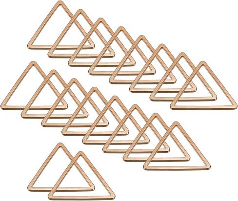 PATIKIL Beading Hoop Earrings, 60 Pcs Triangle Beading Findings Copper Hoop Earring for DIY Crafts Making Earring Necklace Making(29mm, Silver) in Saudi Arabia