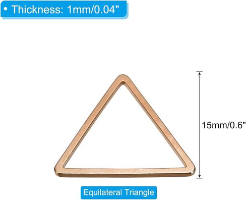 PATIKIL Beading Hoop Earrings, 60 Pcs Triangle Beading Findings Copper Hoop Earring for DIY Crafts Making Earring Necklace Making(29mm, Silver) in Saudi Arabia